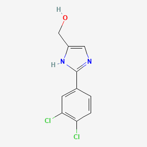 molecular formula C10H8Cl2N2O B13687820 2-(3,4-Dichlorophenyl)imidazole-5-methanol 