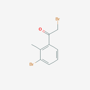 molecular formula C9H8Br2O B13687828 2-Bromo-1-(3-bromo-2-methylphenyl)ethanone 