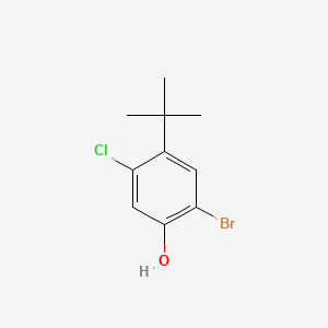 molecular formula C10H12BrClO B13687847 2-Bromo-4-(tert-butyl)-5-chlorophenol 