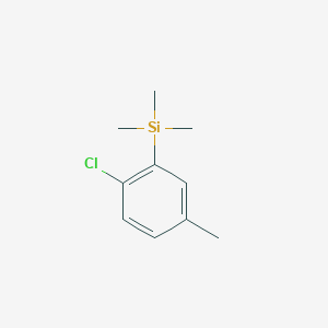 molecular formula C10H15ClSi B13687853 (2-Chloro-5-methylphenyl)trimethylsilane 