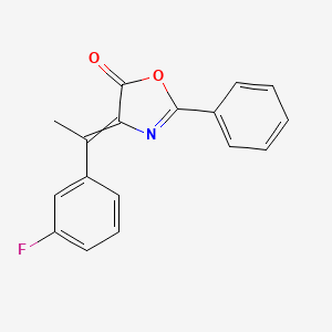 molecular formula C17H12FNO2 B13687883 (Z)-4-[1-(3-Fluorophenyl)ethylidene]-2-phenyloxazol-5(4H)-one 