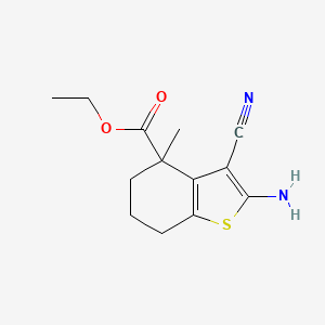 ethyl 2-amino-3-cyano-4-methyl-6,7-dihydro-5H-benzothiophene-4-carboxylate