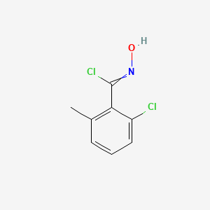 molecular formula C8H7Cl2NO B13687935 2-Chloro-N-hydroxy-6-methylbenzimidoyl Chloride 