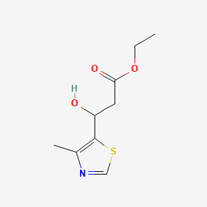 molecular formula C9H13NO3S B13687938 Ethyl 3-Hydroxy-3-(4-methyl-5-thiazolyl)propanoate 