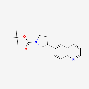 molecular formula C18H22N2O2 B13687972 6-(1-Boc-3-pyrrolidinyl)quinoline 