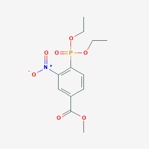 molecular formula C12H16NO7P B13687980 Methyl 4-(Diethoxyphosphoryl)-3-nitrobenzoate 