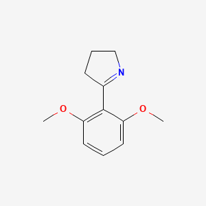 molecular formula C12H15NO2 B13688030 5-(2,6-Dimethoxyphenyl)-3,4-dihydro-2H-pyrrole 