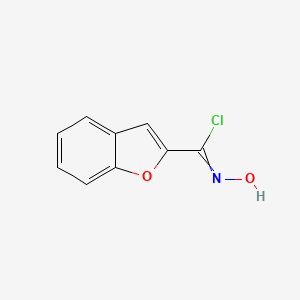 molecular formula C9H6ClNO2 B13688053 N-Hydroxybenzofuran-2-carbimidoyl Chloride 