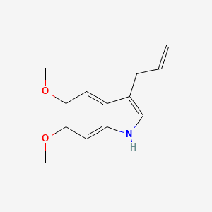 molecular formula C13H15NO2 B13688111 3-Allyl-5,6-dimethoxy-1H-indole 