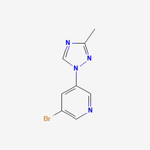 molecular formula C8H7BrN4 B13688114 3-bromo-5-(3-methyl-1H-1,2,4-triazol-1-yl)Pyridine 