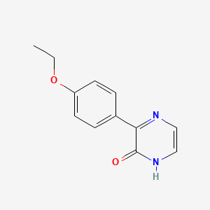 molecular formula C12H12N2O2 B13688116 3-(4-Ethoxyphenyl)pyrazin-2(1H)-one 