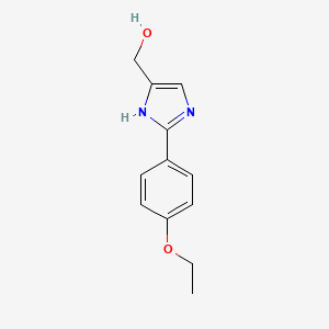 molecular formula C12H14N2O2 B13688126 2-(4-Ethoxyphenyl)imidazole-5-methanol 