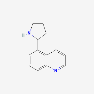 molecular formula C13H14N2 B13688140 5-(2-Pyrrolidinyl)quinoline 