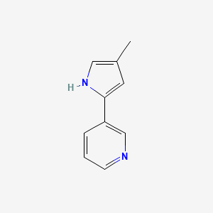 molecular formula C10H10N2 B13688141 3-(4-Methyl-2-pyrrolyl)pyridine 