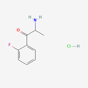 molecular formula C9H11ClFNO B13688154 2-Amino-1-(2-fluorophenyl)-1-propanone Hydrochloride 