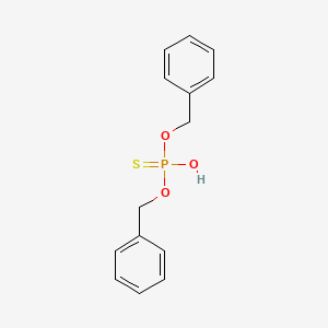 molecular formula C14H15O3PS B13688158 O,O-Dibenzyl S-hydrogen phosphorothioate 