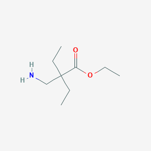 molecular formula C9H19NO2 B1368821 2-(氨基甲基)-2-乙基丁酸乙酯 CAS No. 90726-82-2