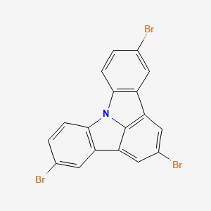 molecular formula C18H8Br3N B13688224 2,5,11-Tribromoindolo[3,2,1-jk]carbazole 