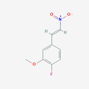 molecular formula C9H8FNO3 B1368823 1-fluoro-2-methoxy-4-[(E)-2-nitroethenyl]benzene 