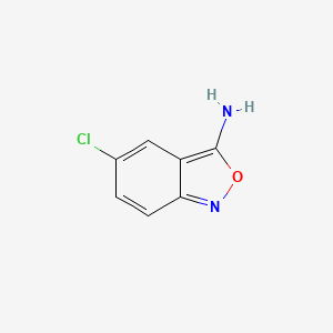 molecular formula C7H5ClN2O B13688252 3-Amino-5-chlorobenzisoxazole 