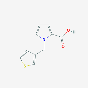 molecular formula C10H9NO2S B1368826 1-[(thiophen-3-yl)methyl]-1H-pyrrole-2-carboxylic acid 
