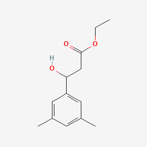 molecular formula C13H18O3 B13688285 Ethyl 3-(3,5-Dimethylphenyl)-3-hydroxypropanoate 