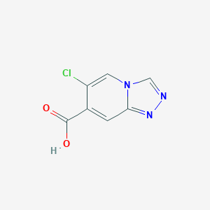 molecular formula C7H4ClN3O2 B13688290 6-Chloro-[1,2,4]triazolo[4,3-a]pyridine-7-carboxylic Acid 