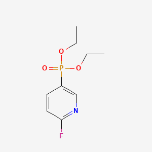 molecular formula C9H13FNO3P B13688352 Diethyl (6-Fluoro-3-pyridyl)phosphonate 