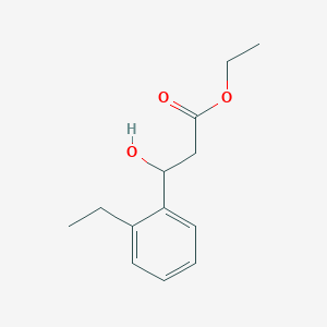 molecular formula C13H18O3 B13688356 Ethyl 3-(2-ethylphenyl)-3-hydroxypropanoate 