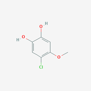 molecular formula C7H7ClO3 B13688381 4-Chloro-5-methoxy-1,2-benzenediol 