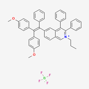 molecular formula C46H40BF4NO2 B13688412 6-[2,2-Bis(4-methoxyphenyl)-1-phenylvinyl]-3,4-diphenyl-2-propylisoquinolin-2-ium Tetrafluoroborate 