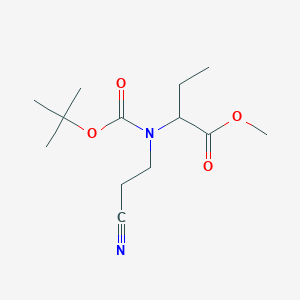 Methyl 2-[Boc-(2-cyanoethyl)amino]butanoate