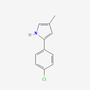 molecular formula C11H10ClN B13688441 2-(4-Chlorophenyl)-4-methyl-1H-pyrrole 