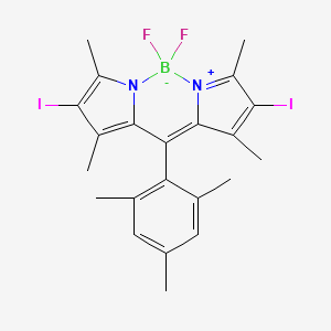 2,2-difluoro-5,11-diiodo-4,6,10,12-tetramethyl-8-(2,4,6-trimethylphenyl)-3-aza-1-azonia-2-boranuidatricyclo[7.3.0.03,7]dodeca-1(12),4,6,8,10-pentaene