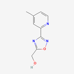 molecular formula C9H9N3O2 B13688448 [3-(4-Methyl-2-pyridyl)-1,2,4-oxadiazol-5-yl]methanol 