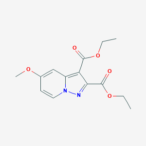 molecular formula C14H16N2O5 B13688471 Diethyl 5-methoxypyrazolo[1,5-a]pyridine-2,3-dicarboxylate 