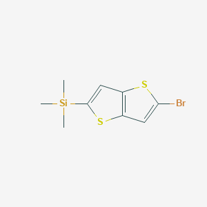 molecular formula C9H11BrS2Si B13688510 (5-Bromothieno[3,2-b]thiophen-2-yl)trimethylsilane 