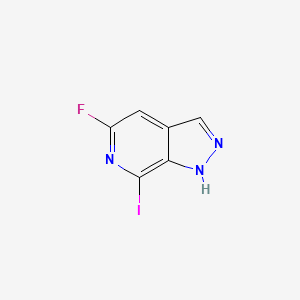 molecular formula C6H3FIN3 B13688523 5-Fluoro-7-iodo-1H-pyrazolo[3,4-c]pyridine 