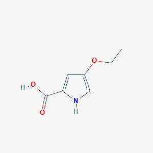 molecular formula C7H9NO3 B13688570 4-Ethoxy-1H-pyrrole-2-carboxylic Acid 