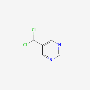 molecular formula C5H4Cl2N2 B13688576 5-(Dichloromethyl)pyrimidine 