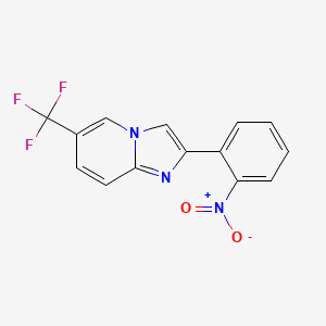 molecular formula C14H8F3N3O2 B13688589 2-(2-Nitrophenyl)-6-(trifluoromethyl)imidazo[1,2-a]pyridine 