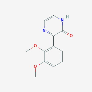 molecular formula C12H12N2O3 B13688593 3-(2,3-Dimethoxyphenyl)pyrazin-2(1H)-one 