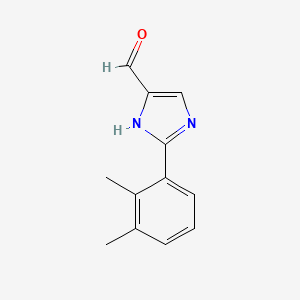 molecular formula C12H12N2O B13688597 2-(2,3-Dimethylphenyl)-1H-imidazole-5-carbaldehyde 