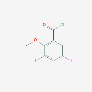 molecular formula C8H5ClI2O2 B13688646 3,5-Diiodo-2-methoxybenzoyl chloride CAS No. 101495-51-6