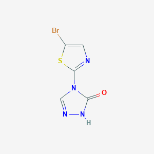 molecular formula C5H3BrN4OS B13688647 4-(5-Bromo-2-thiazolyl)-1H-1,2,4-triazol-5(4H)-one 