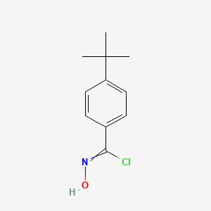 molecular formula C11H14ClNO B13688648 4-(tert-Butyl)-N-hydroxybenzimidoyl Chloride 