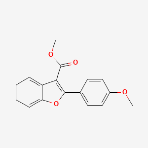 molecular formula C17H14O4 B13688658 Methyl 2-(4-methoxyphenyl)benzofuran-3-carboxylate 