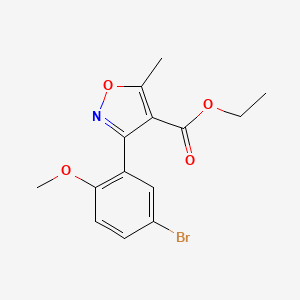 Ethyl 3-(5-bromo-2-methoxyphenyl)-5-methylisoxazole-4-carboxylate