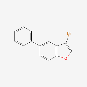 molecular formula C14H9BrO B13688678 3-Bromo-5-phenylbenzofuran 