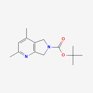 molecular formula C14H20N2O2 B13688690 6-Boc-2,4-dimethyl-6,7-dihydro-5H-pyrrolo[3,4-b]pyridine 